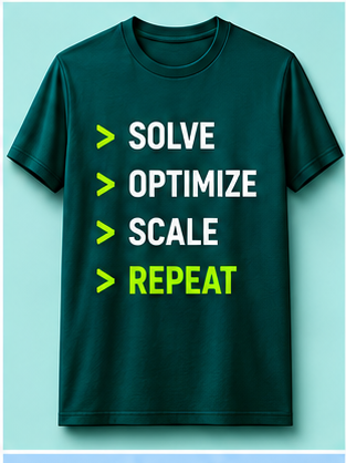 Solve · Optimize · Scale Tee